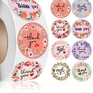New! Thank you stickers! 50 count! 1.5 inch stickers! 8 designs